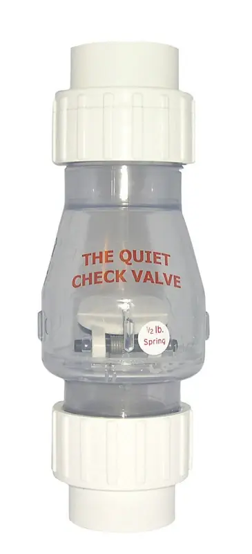 2 In. D Slip Pvc Quiet Check Valve With Spring-loaded Mechanism