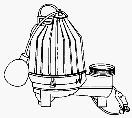 Wayne 0.4 Hp Thermoplastic Sewage Pump With Tether Float Switch