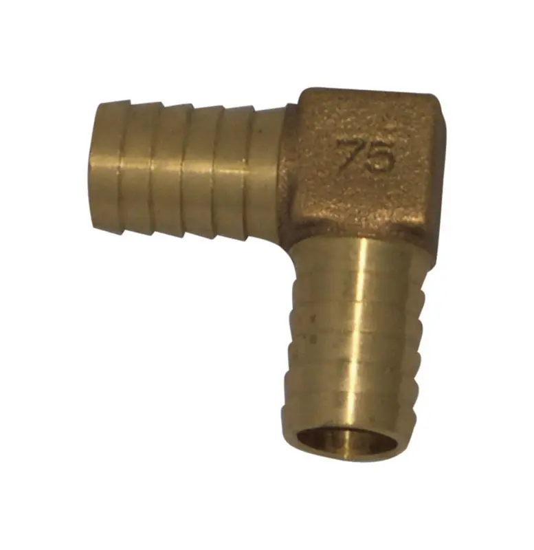 Red Brass 3/4 In. Insert Elbow - 90 Degree Barb Fitting