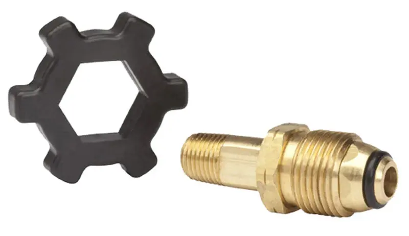 Brass Male Pipe Thread X Full Flow Soft Nose P.o.l. Propane Fitting - F273762