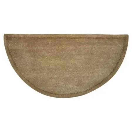R-1000 Beige Hand-tufted 100% Wool Hearth Rug 22" High