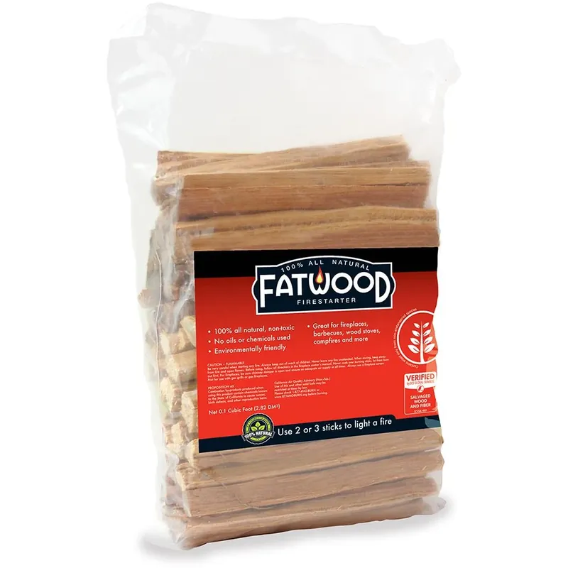 4 Pounds All Natural Fatwood Firestarter In Poly Bag