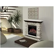Compact Electric Fireplace - Stone Finish For Cozy Indoor Heating