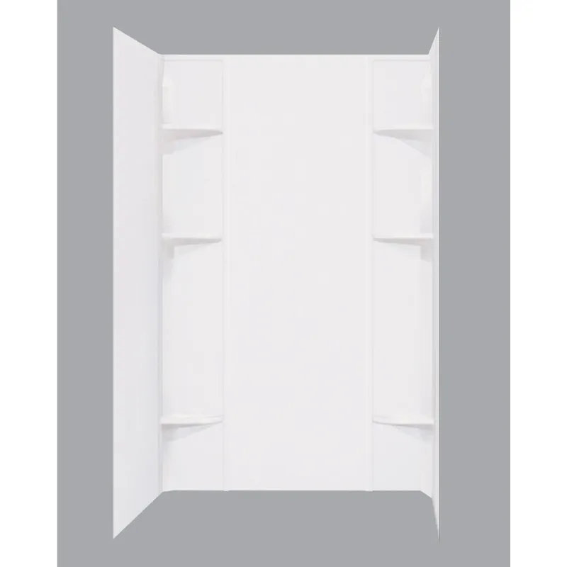 Durawall 60 In. X 71.5 In. X 40 In. 5-piece Glue Up Alcove Shower Wall Set