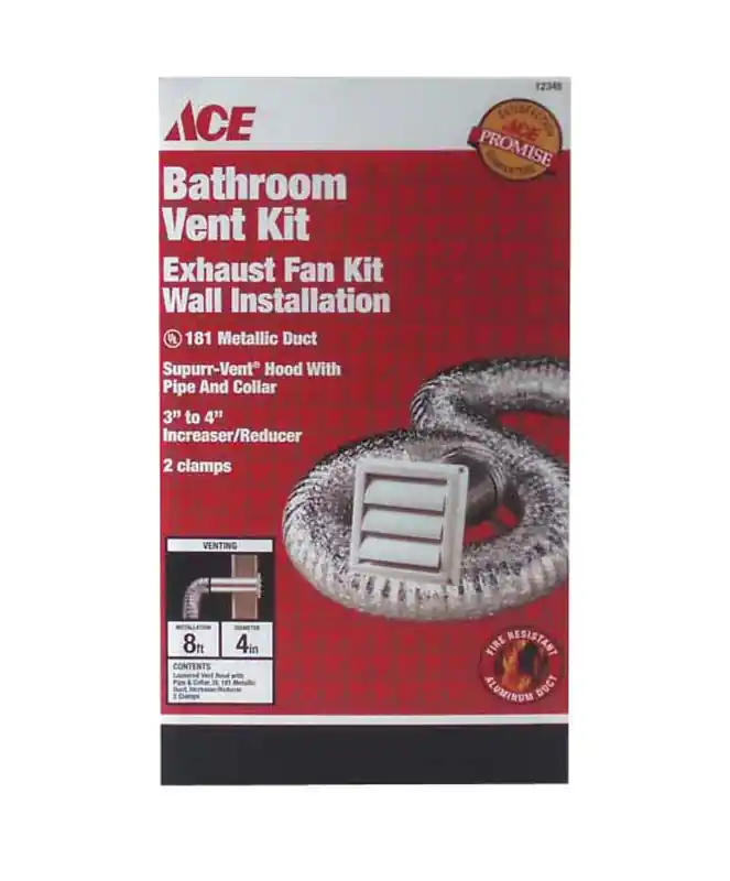 5.75 In. L X 6.313 In. Dia. Silver/white Aluminum Vent Kit With Duct And Clamps