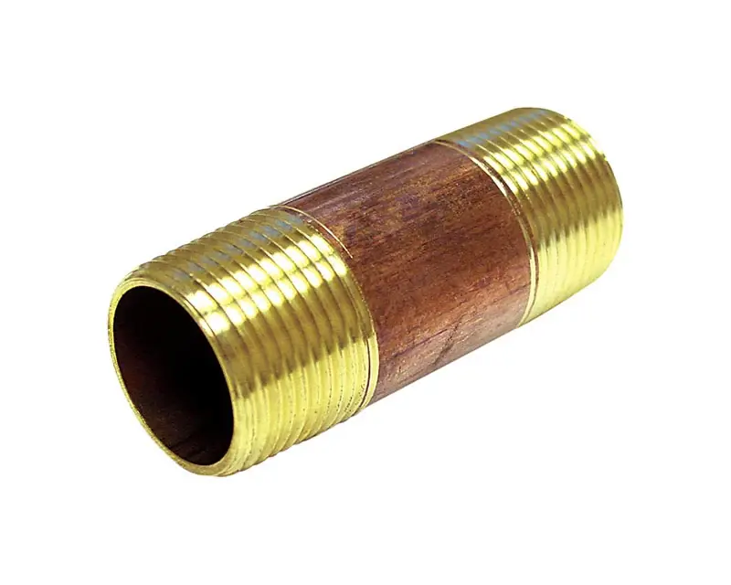 Ace 1/2 In. Mpt X 2 In. L Red Brass Pipe Nipple - Durable And Reliable