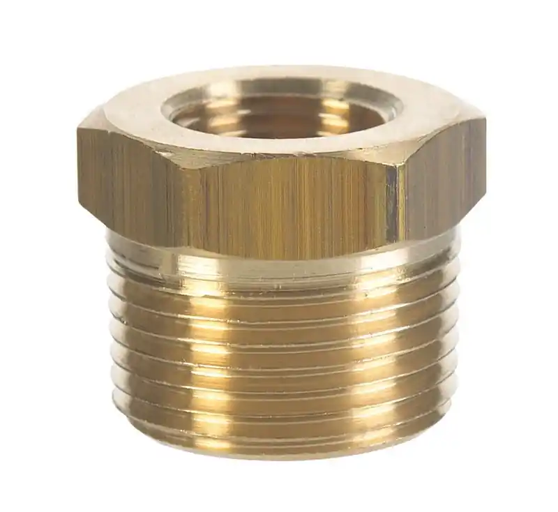 3/8 In. Diameter X 1/4 In. Diameter Mpt To Fpt Yellow Brass Hex Bushing