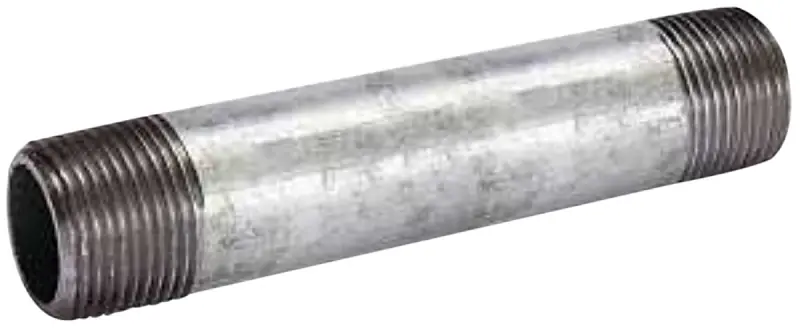 1/2 In. X 4 In. Galvanized Steel Pipe Nipple - Threaded Connection