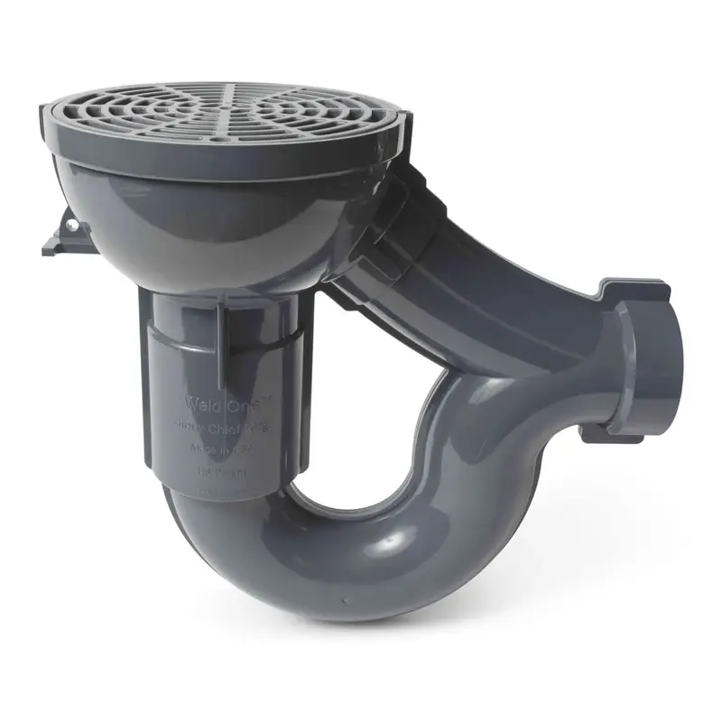 2 Inch Pvc Floor Drain With Integral Trap And Sonic Welded Body