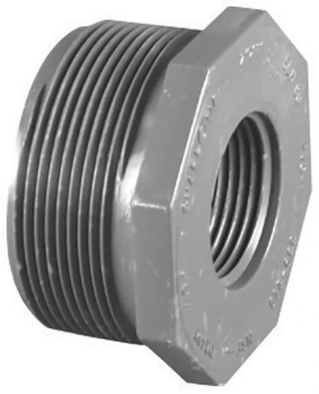 Charlotte Pipe Schedule 80 1 In. MPT X 1/2 In. D FPT PVC 1-1/4 In. Reducing Bushing 1 Pk