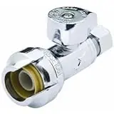 1/2 Inch X 3/8 Inch Compression Straight Stop Valve