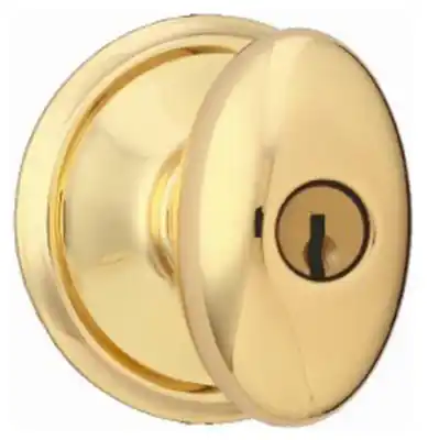 F51vsie505605 Bright Brass Siena Design Keyed Entry Lockset