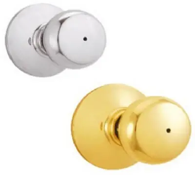 F40vply605x625 Bright Brass & Chrome Plymouth Privacy Knob