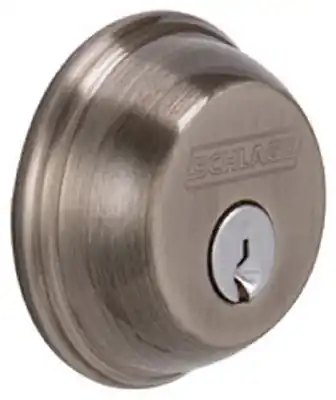 B62nv620 Antique Pewter Double Cylinder Deadbolt Lock