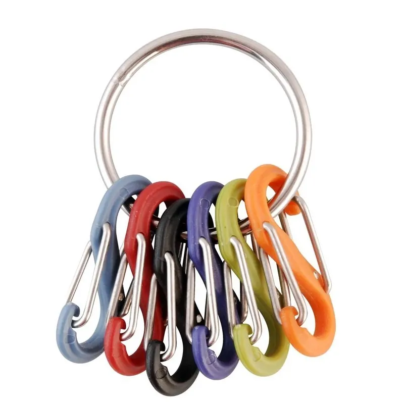 Stainless Steel Key Ring With Carabiners - Model Krg-03-11p2