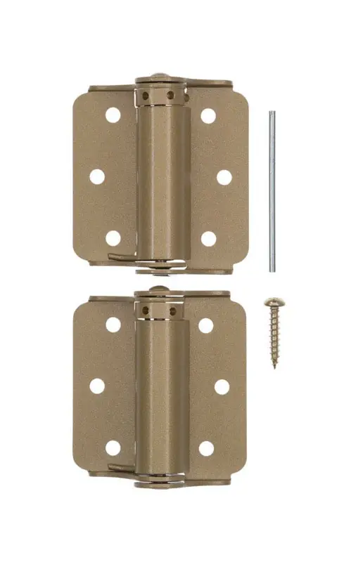 Ace 3 In. L Enamel Brass Brass Screen/Storm Self Closing Hinge 2 Pk