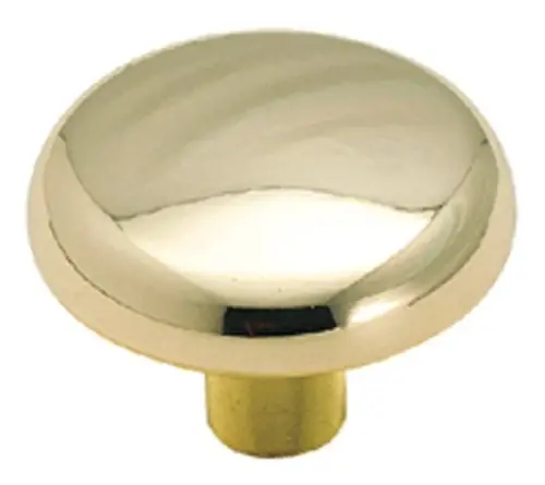 Shenandoah Knob, 1.25 Inch Polished Brass Round Cabinet Knob