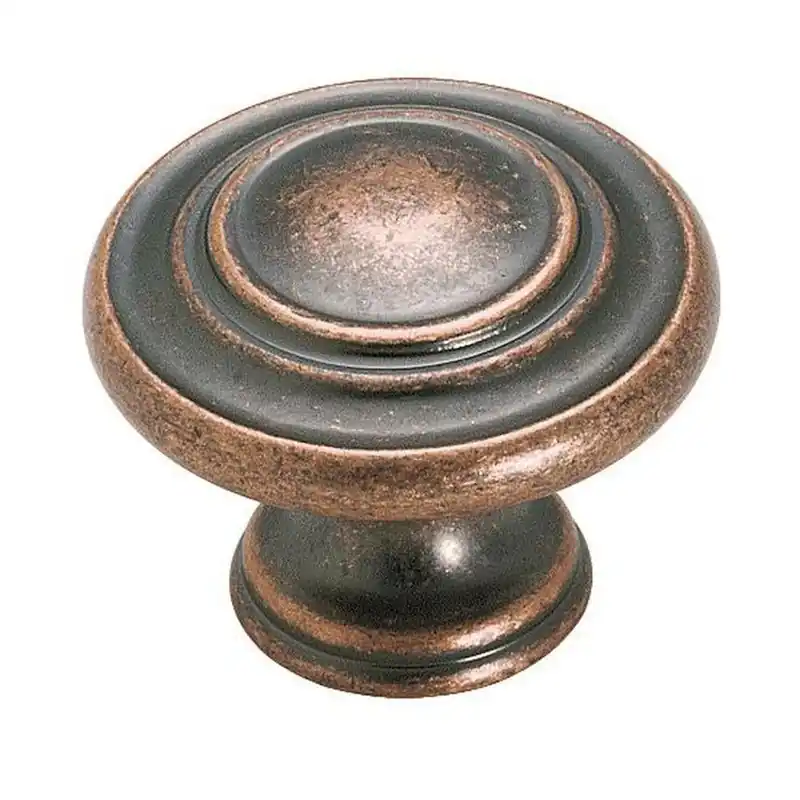 1-3/8-In. Copper 3-Ring Cabinet Knob