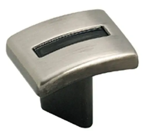 Evolutions 1-1/4 Inch Square Cabinet Knob In Distressed-rustic Pewter