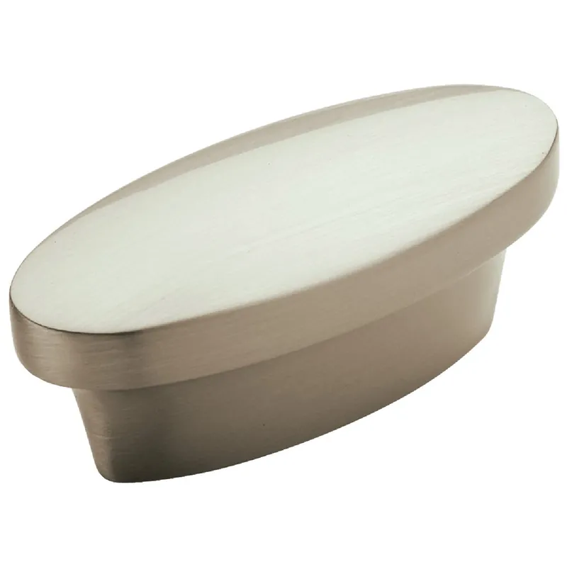 Allison Satin Nickel Cabinet Pull And Knob Set - 1-3/4 Inch Oval Handle