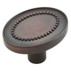 Amerock 1-3/8-in Oil-Rubbed Bronze Opulence Oval Cabinet Knob