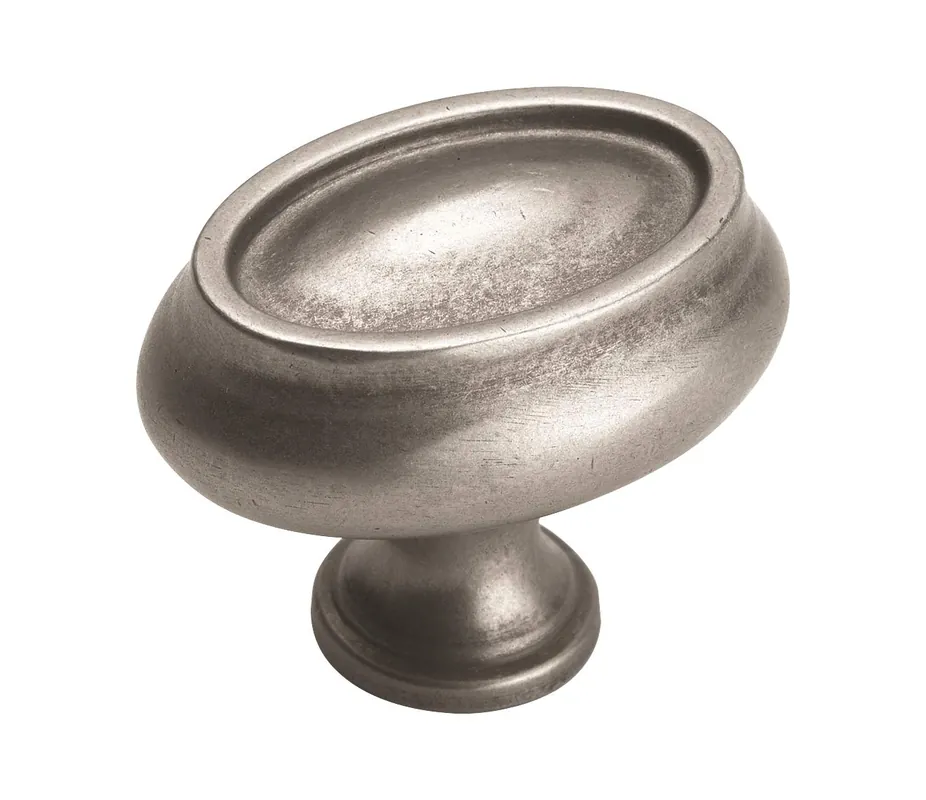 4-1/2x7/8-Inch Nickel Mulholland Cabinet Knob