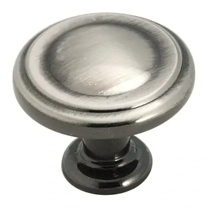 1-1/4-inch Pewter Hint Of Heritage Round Cabinet Knob Bp2370pwt