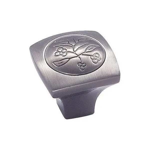 Bp4475pwt Vineyard Square Knob 1-1/8 Inch Pewter Finish