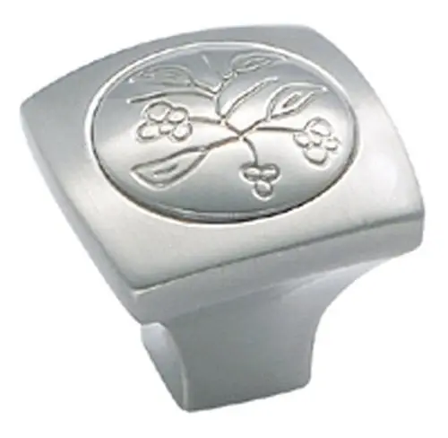 Bp4475g10 Vineyard Square Knob - Satin Nickel, 1-1/8 Inch