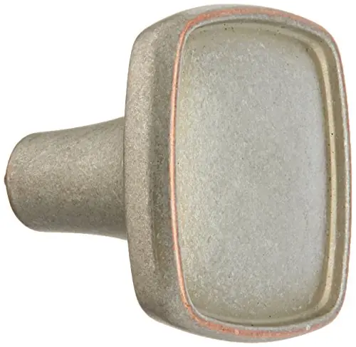 1-1/8-Inch Nickel/ Copper Porter Square Cabinet Knob