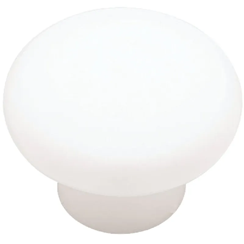 Liberty White Plastic Cabinet Knob