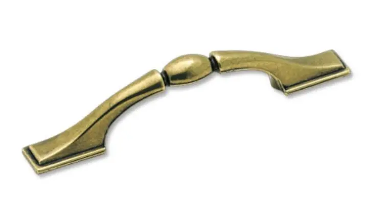 Burnished Brass Pull 3" Center Handle From Brass & Sterling Traditions Collection