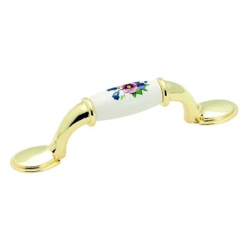 Allison Value 3 In. Center-to-center Almond/polished Brass Cabinet Drawer Pull