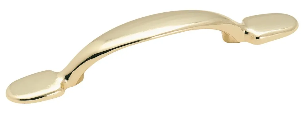 Allison 3 In. Center Polished Brass Cabinet Pull - Model 252pb