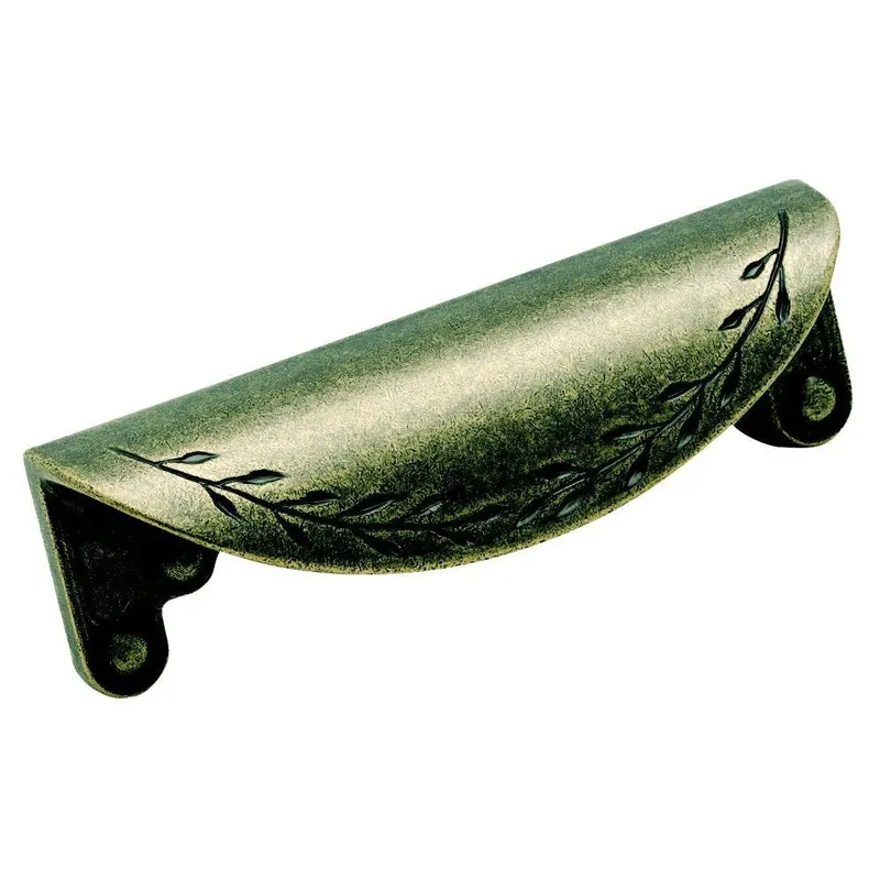 Inspirations 3 Inch Weathered Brass Leaf Cup Pull By Amerock Model Bp1582r2