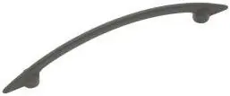 Bp4477fb Flat Black Cabinet Pull, 3-3/4" Center Arch From Basic Metals Collection