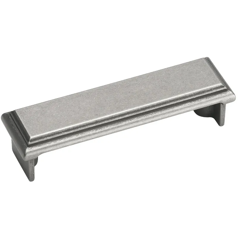 Manor 3-in Center To Center Weathered Nickel Rectangular Cup Cabinet Pull