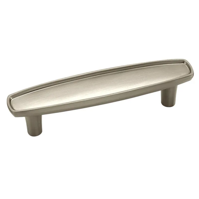 3 Inch Satin Nickel Porter Handle Drawer Pull - Classic Retro Design