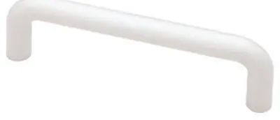 White Plastic Wire Cabinet Pulls, 96mm, 2-Pk.