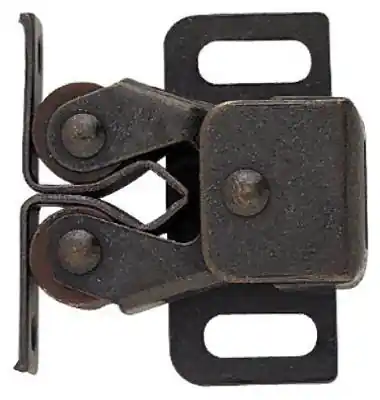 Cabinet Catch, Double Roller With Spear Strike, Statuary Bronze, 10-Pk.
