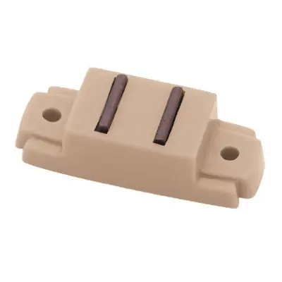 Cabinet Catch, "L" Strike, Magnetic, Tan, 2-Pk.