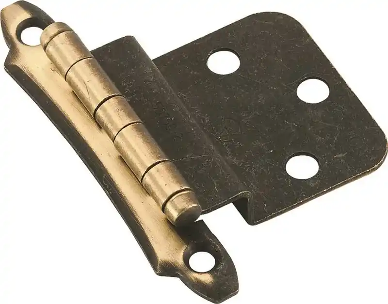 Bp7538ae Antique Brass Non Self-closing Face Mount Cabinet Hinge, 2 In. W X 2-3/4 In. H
