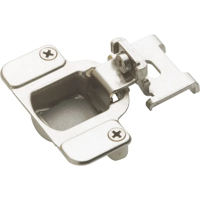 Amerock 2-Pack 3/8-in Brushed Silver Self-Closing Flush Cabinet Hinge