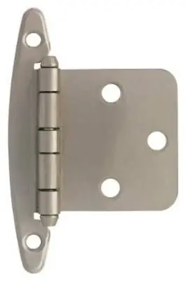 Liberty Hardware H01010L-SN-U Satin Nickel Overlay Hinges Traditional Face-Frame Overlay Hinge Without Spring (2 Pack)