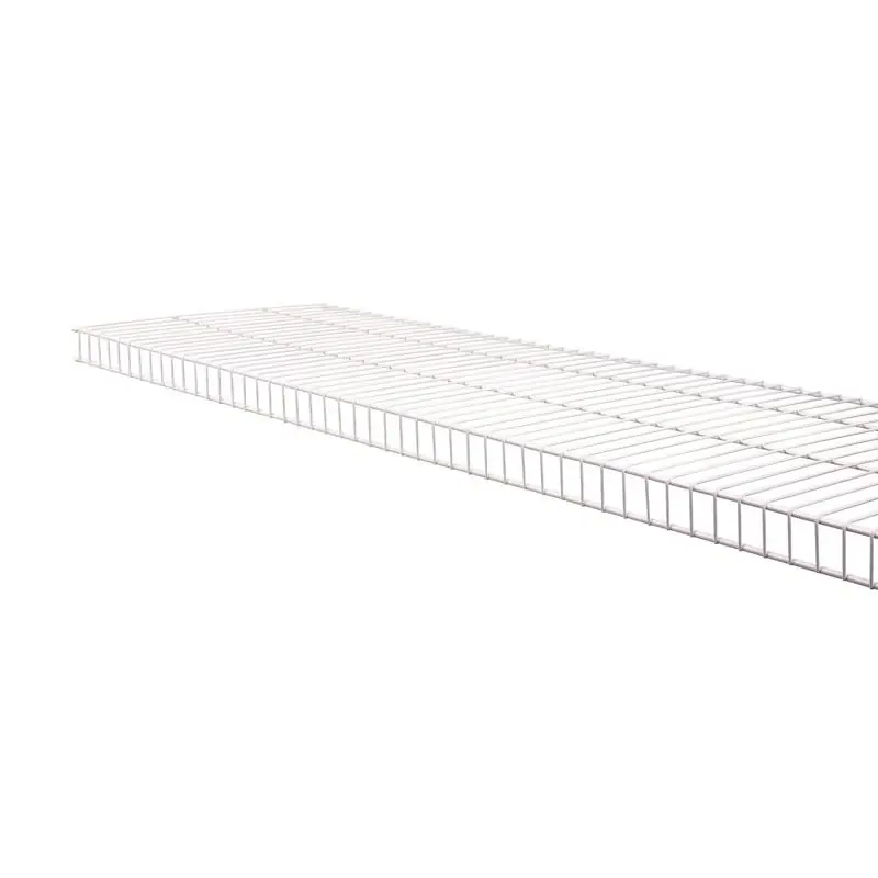 96 In. W X 16 In. L Steel Linen Shelf - Durable White Closet Storage Solution