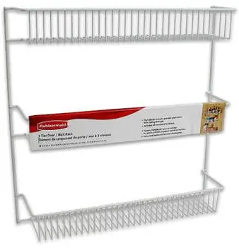 3-tier Plastic Storage Rack For Door Or Wall - Case Of 6 Units