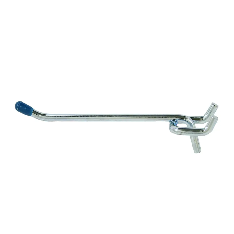 Crawford Zinc Plated Silver Steel 4 In. Peg Hooks 2 Pk