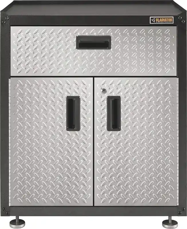 Ready-to-assemble 31 In. H X 28 In. W X 18 In. D Steel 2-door Garage Cabinet With Drawer