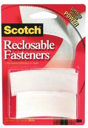 Rf7730 White Scotch Reclosable Fasteners 1 Inch X 3 Inch Self-stick Strips