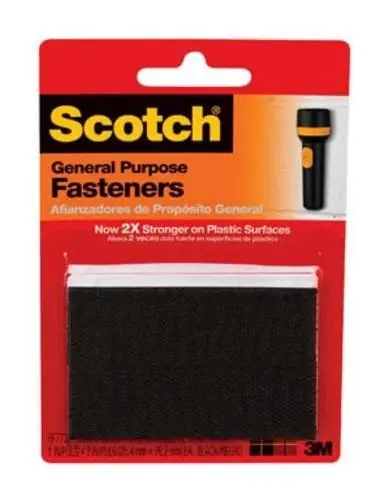 Rf7731 1 Inch X 3 Inch Black Scotch Reclosable Fasteners - 2 Sets